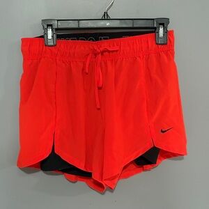 Nike Red Athletic Shorts Lightweight Activewear
